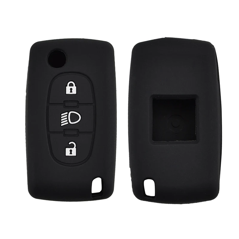 Для Citroen C2 C3 C4 Picasso Xsara C5 C6 C8 Складной ключ 3 кнопки силикона автомобиля