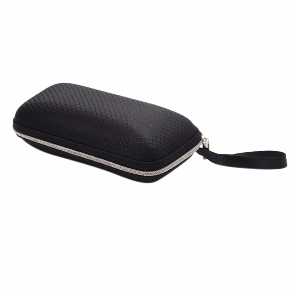 

1pcs Portable Black Rectangle Grid Zipper Glasses Case Hard Eyewear Box For Sunglasses Eyeglasses Eyewear