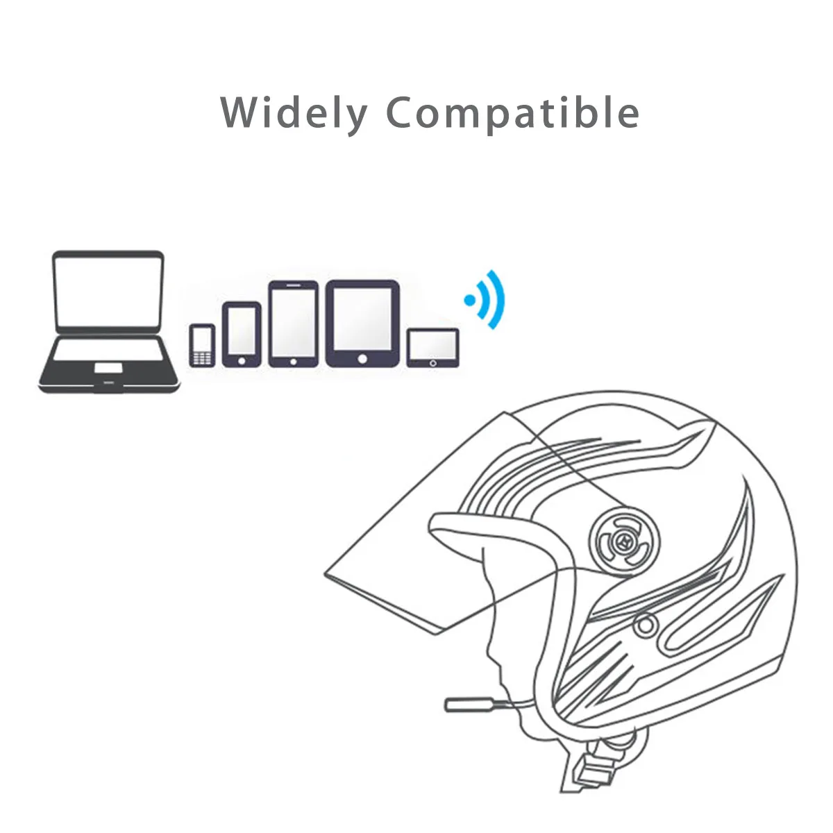 Bluetooth-гарнитура для мотоциклетного шлема водонепроницаемая 50 м | Автомобили и