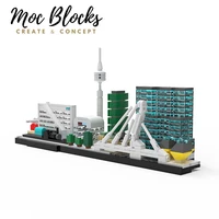 moc rotterdam skyline collection street view building blocks bricks diy model block set toys for children kids gifts