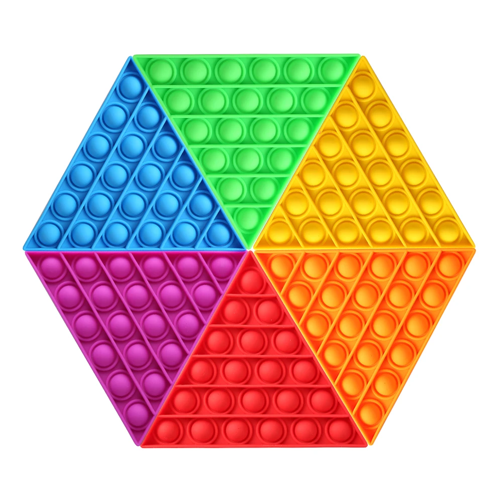 

Silicone Bubble Triangle Shape Sensory Fidget Toys Autism Stress Reliever Anxiety Relief Funny Educational Toys for Adult Kids