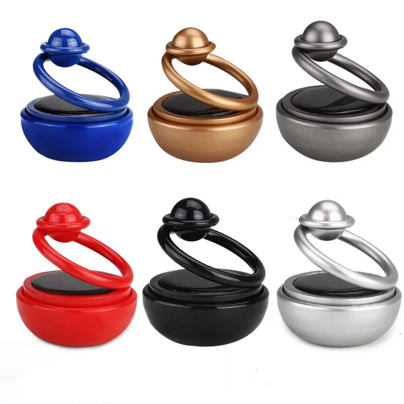 

Car Solar Autorotating Doublering Suspended Crystal Essential Diffuser Accessories Indoor Aromatherapy Car Air Freshener Perfume