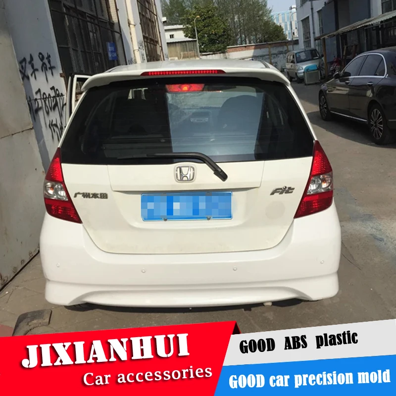 Спойлер для Fit 2004 2007 Honda Jazz ABS пластик Материал заднее крыло автомобиля Цвет задний
