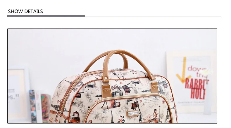 WOBAG новые женские дорожные сумки модные из искусственной кожи большой емкости Водонепроницаемые с принтом багажные сумки мужские повседневные дорожные сумки