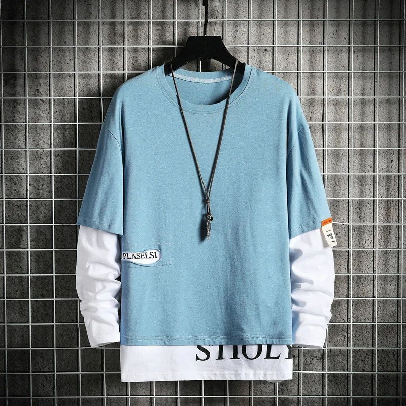 

Мужской пуловер с круглым вырезом, из хлопка, 3 цвета, размер M-5XL