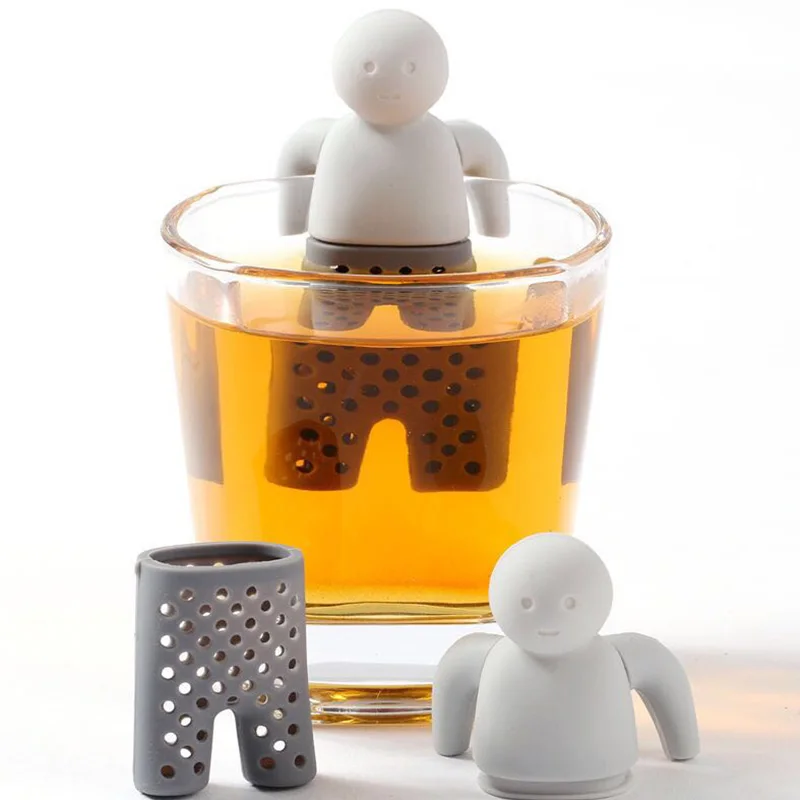 Силиконовый ситечко для заваривания чая интересный партнер Милый мистер чайный