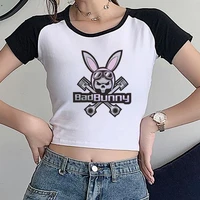 hip hop bad bunny t shirt women kawaii summer tops grunge cartoon t shirt rapper graphic tees harajuku streetwear casual tshirt