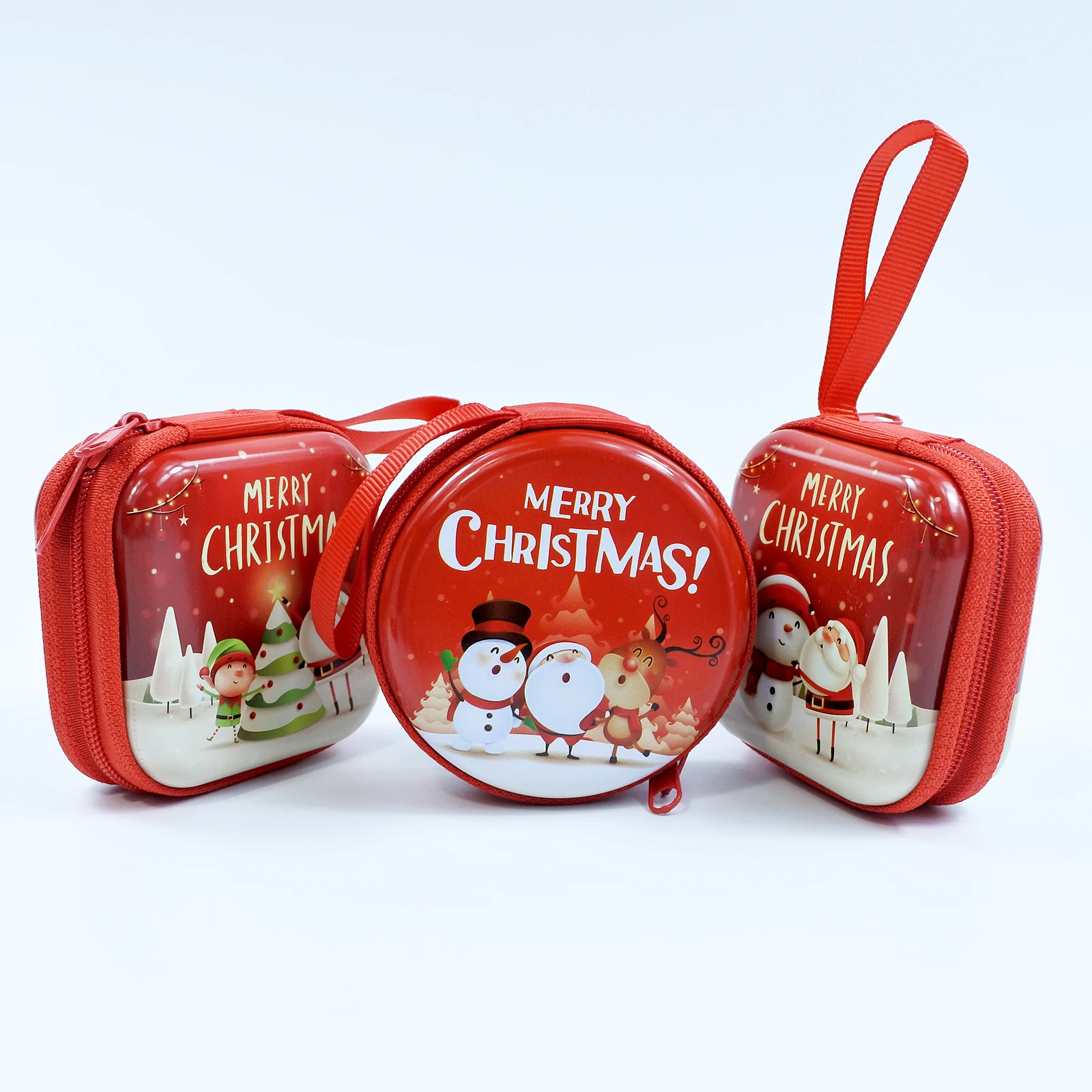 Рождественская упаковка для ресниц с красной сиреной новый дизайн круглая и