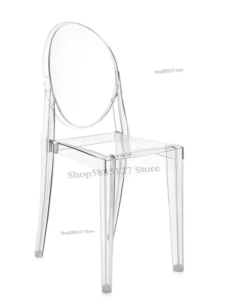 Стул прозрачный в европейском стиле: акриловое покрытие для обеда, пк "Дьявольский привид", для дома и открытого пространства.