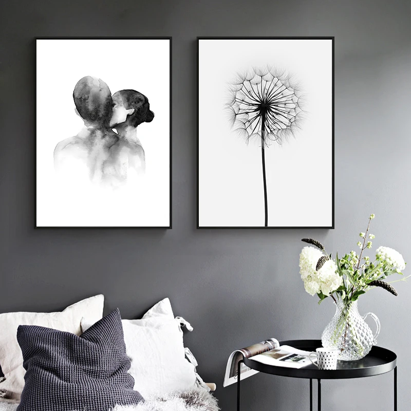 Настенная картина Поцелуй руки в скандинавском стиле настенный плакат на холсте