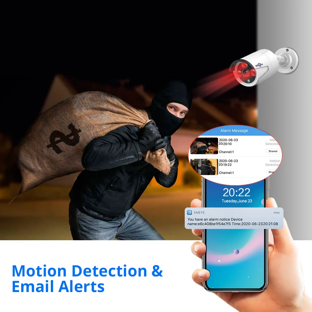 

3MP/5MP POE Security Camera w/ Audio Night Vision Motion Detection Remote Access IP66 Waterproof CCTV Security Surveillance Cam