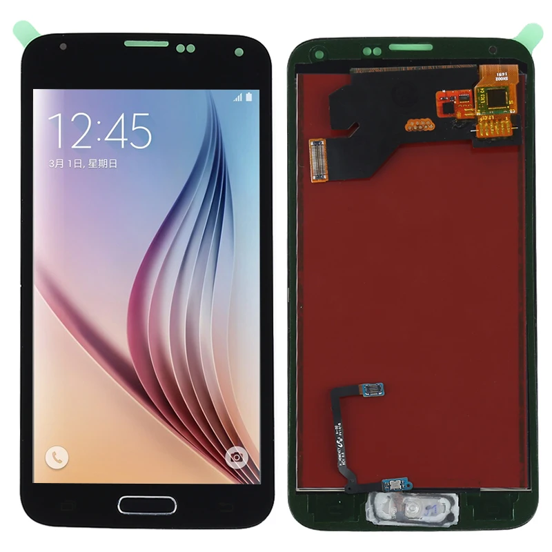 G900f ЖК-дисплей для SAMSUNG Galaxy S5 дисплей G900M G900A G900T G900FD ЖК-дисплей сенсорный экран дигитайзер кнопка для SAMSUNG s5 ЖК-дисплей