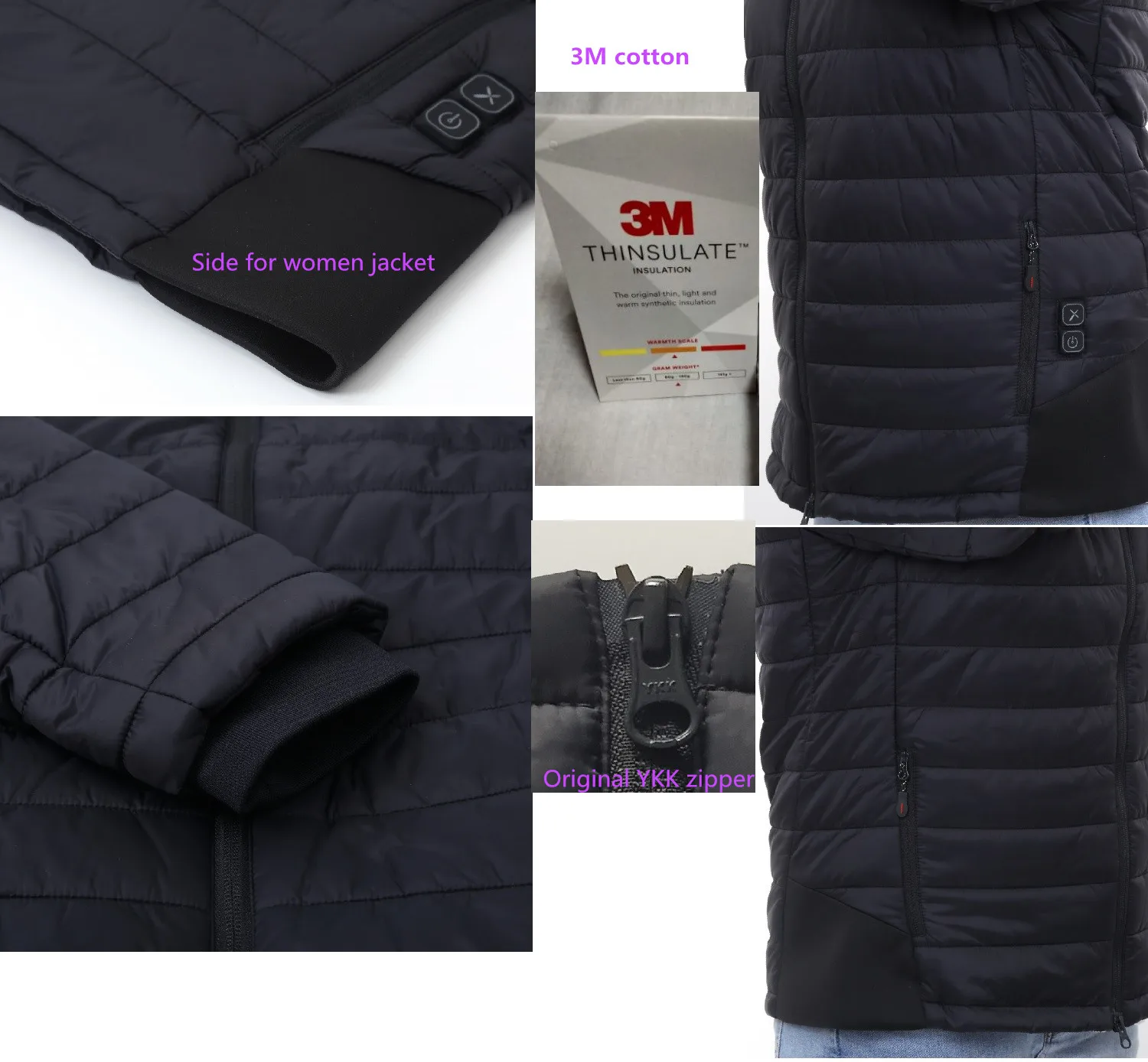 Мужские теплые куртки заполненные 3M Thinsulate изоляция хлопковое пальто