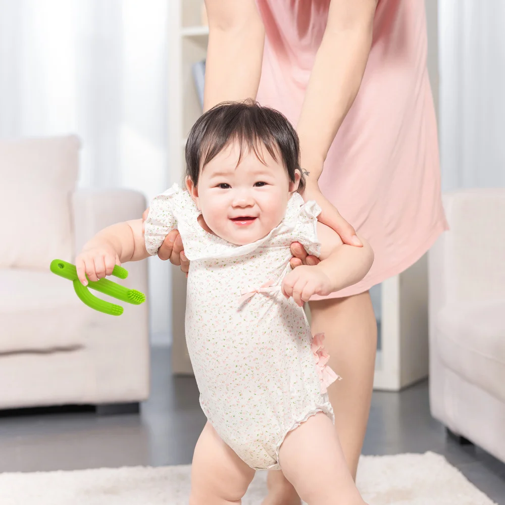 

1pc Silicone Baby Teether Shape Teeth Grinding Rod Baby Chewing