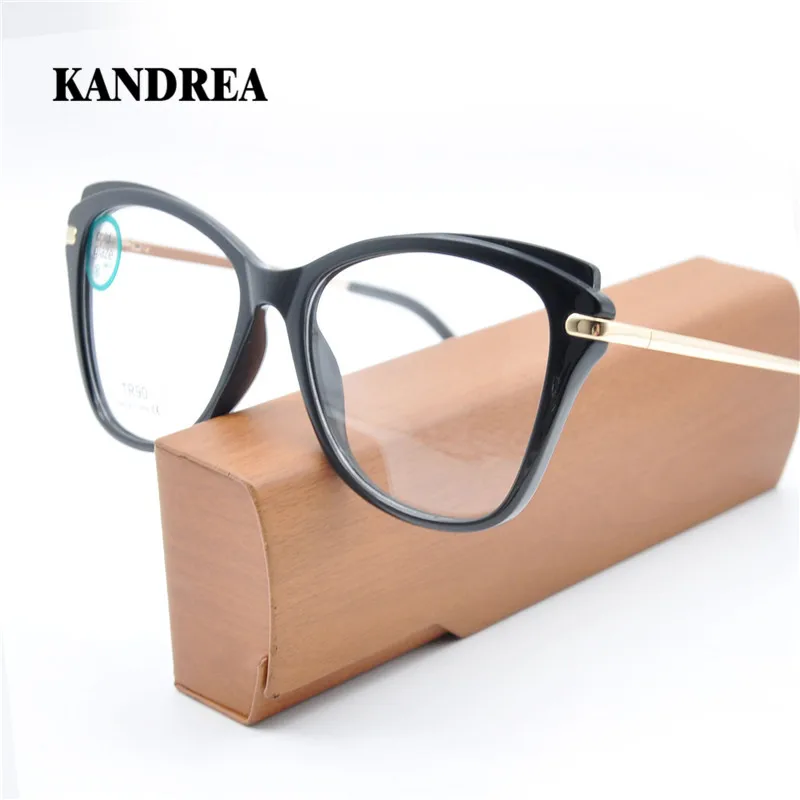 

KANDREA Vintage TR90 Oversized Cat Eye Eyeglasses Frame Women Myopia Prescription Glasses Female 2021 New Optical Luxury Eyewear
