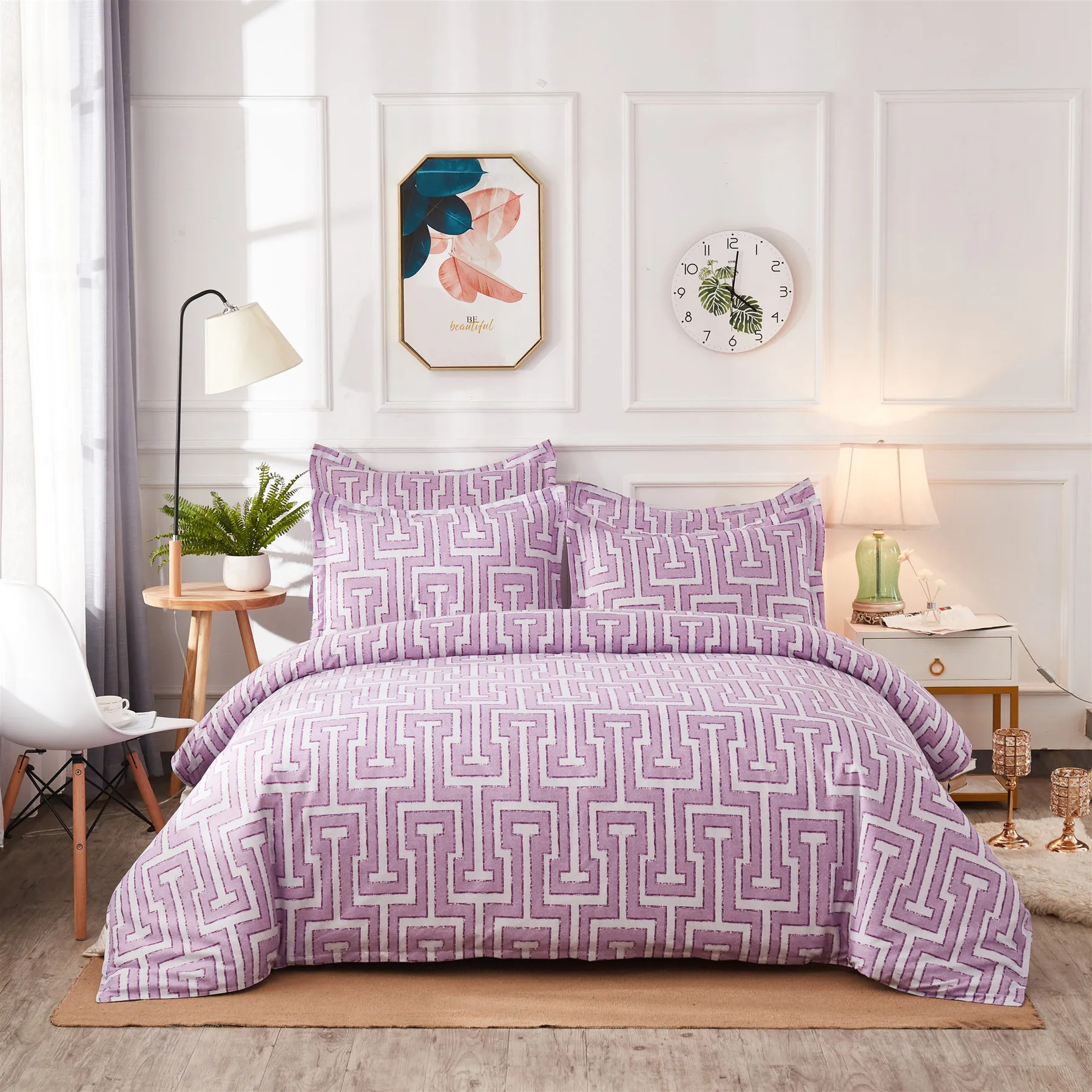 

Geometric Bed Covers Set Duvet Cover With Pillowcases Adult Girl Boy Bedclothes Comforter Bedding Set Home Decor 61126