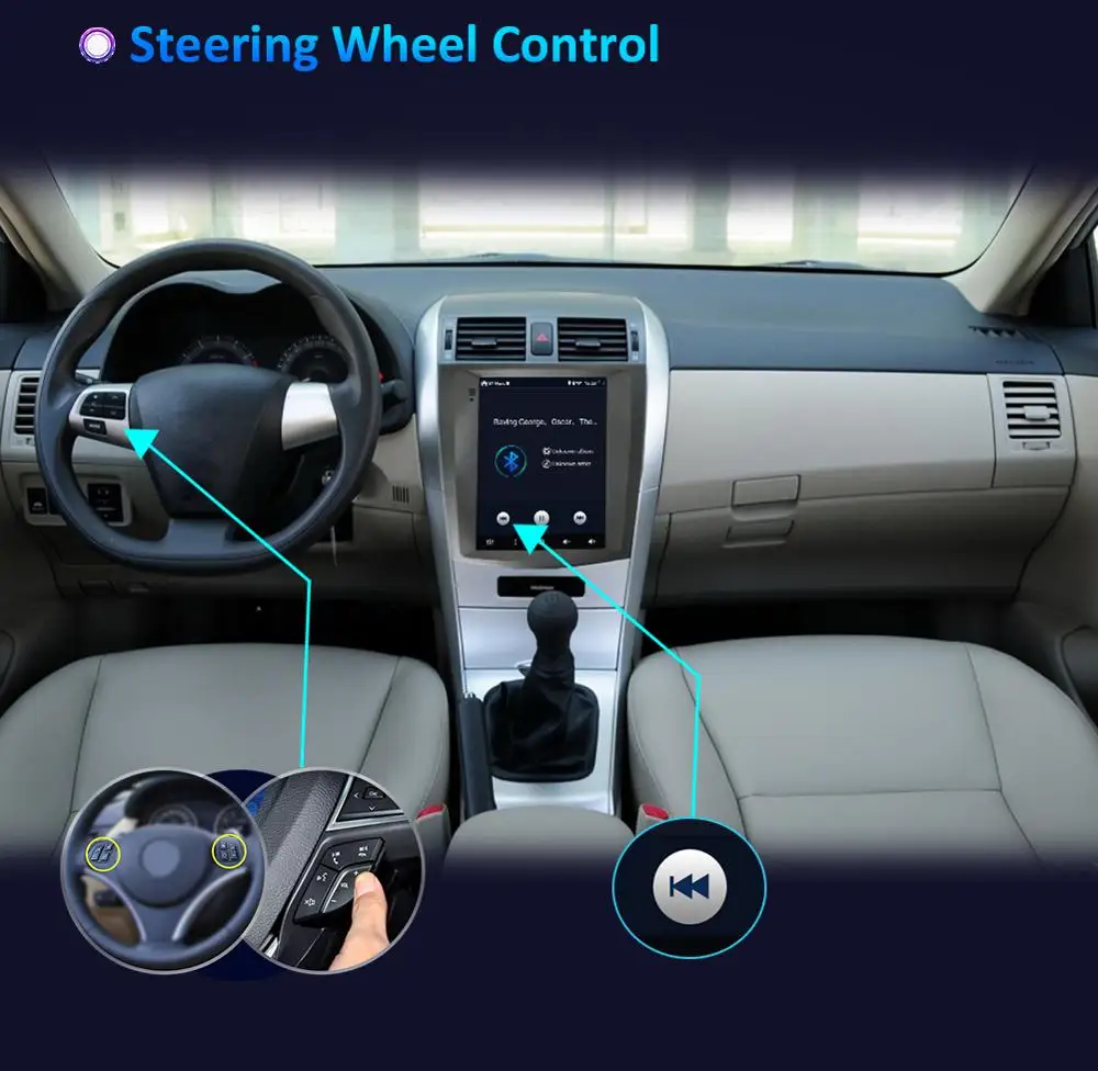 Автомобильная Мультимедийная система 2 Din Android 10 BT Wi-Fi USB DAB + для Toyota Corolla 2007 2008 2009 2010