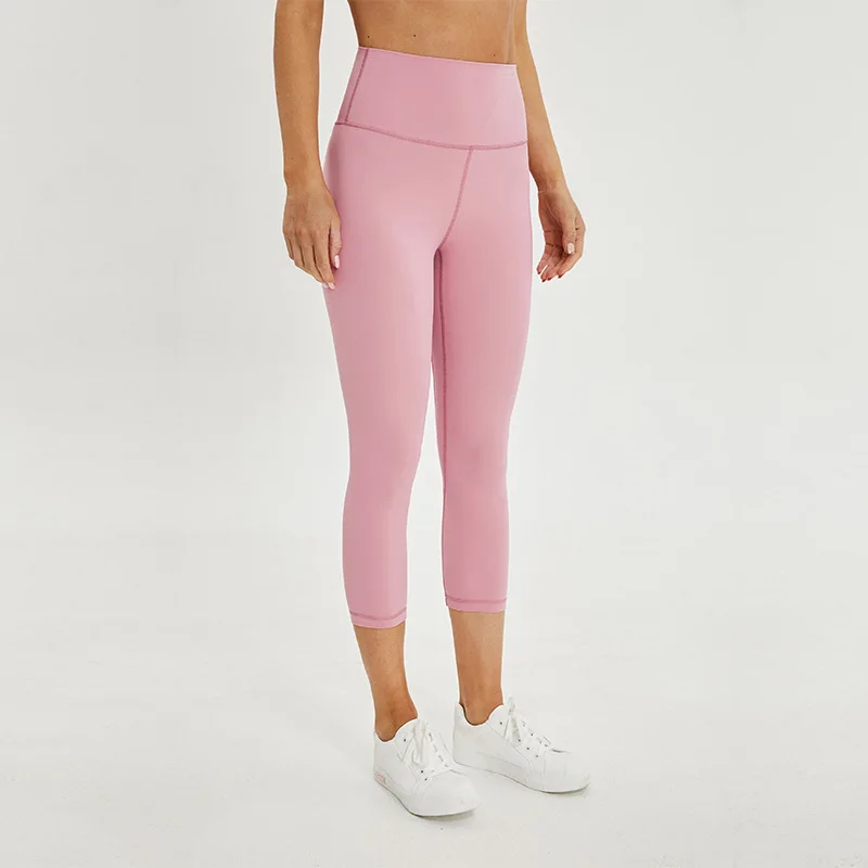 

High Waist Atheltics yoga legging Capris L-40 candy color Sports Elastic Fitness Tight Leggings Slim Running Gym Pants