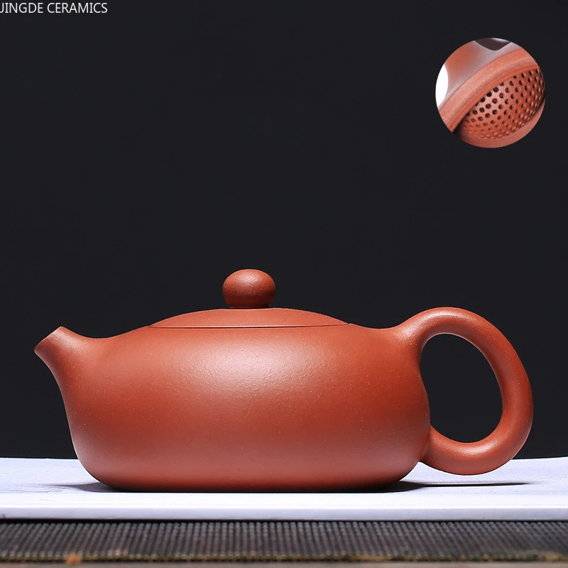 

Чайные горшки ручной работы из исинской глины 240 мл, галстук Гуаньинь, подарки на китайскую чайную церемонию, чайный чайник из фиолетовой гл...