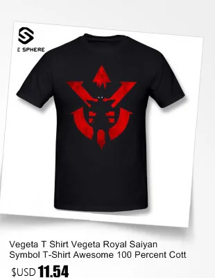 Vegeta футболка Гоку футболка Vegeta с принтом 6xl футболка хлопок Awesome Мужская Повседневная футболка с коротким рукавом