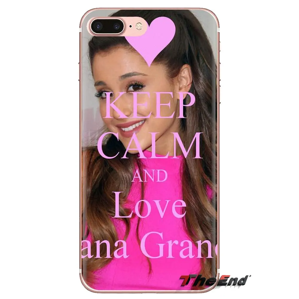 Для Xiaomi Redmi 4 3 3S Pro mi 4i 4C 5 5s Max Note 2 Keep Calm and Love Ariana Grande прозрачный мягкий чехол |