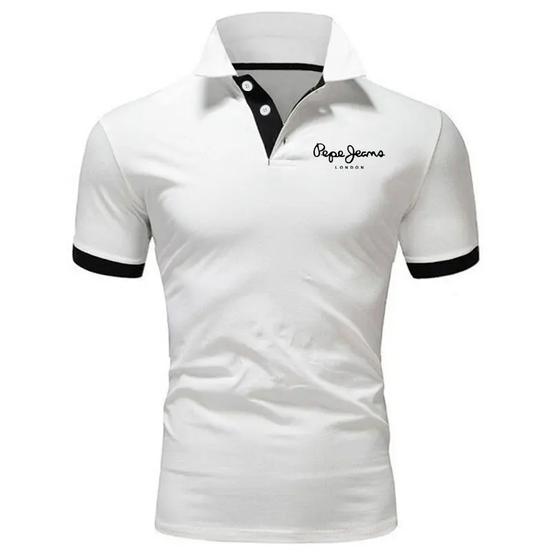 

Brand Men's Summer Shirts Polos shirt Male solid Business Casual Cotton short sleeve Men polo shirt Homme Tee Tops Quick Dry