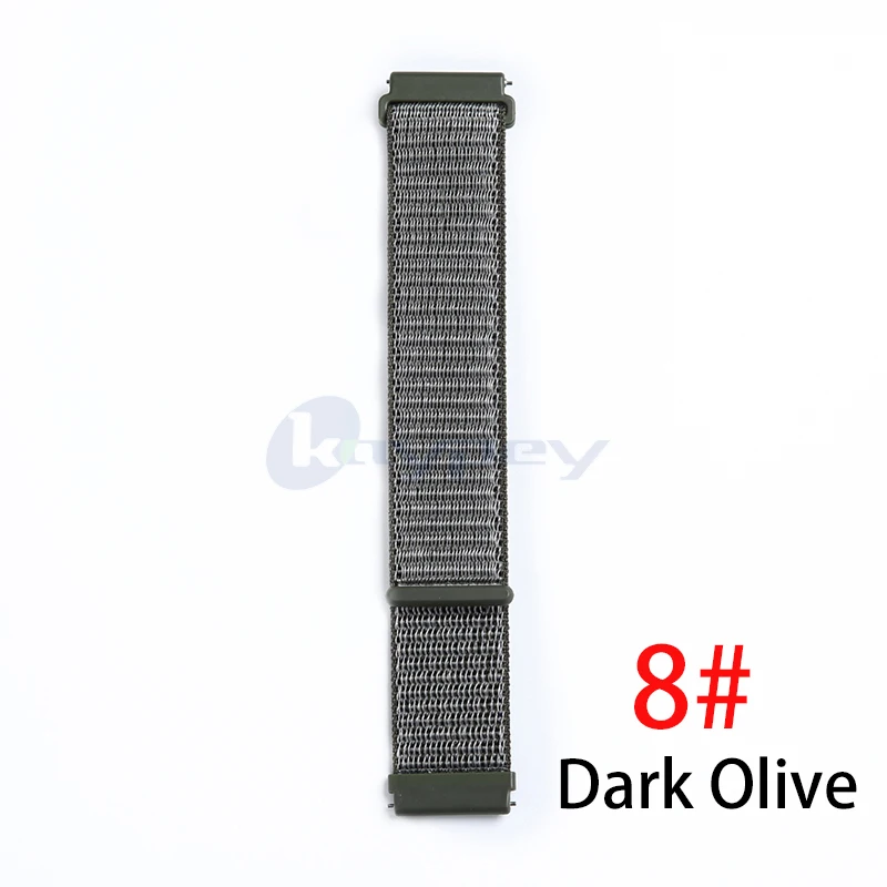 Dark Olive Высококачественный нейлоновый тканый ремешок для Xiaomi Huami Amazfit GTR 42 мм 47 мм, Смарт-часы, носимый браслет, ремешок для часов Amazfit - Цвет: Dark Olive