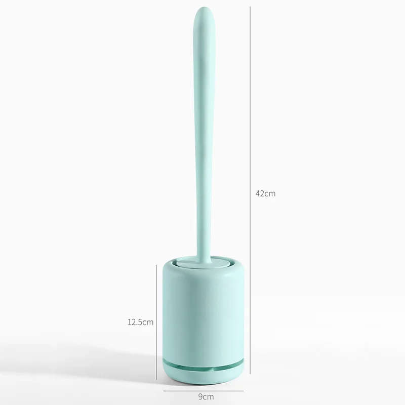 

Bathroom Toilet Cleaning Tools Silicone Toilet Brush with Toilet Brush Holder Creative Wall Hanging Cleaning Brush Clean Tool