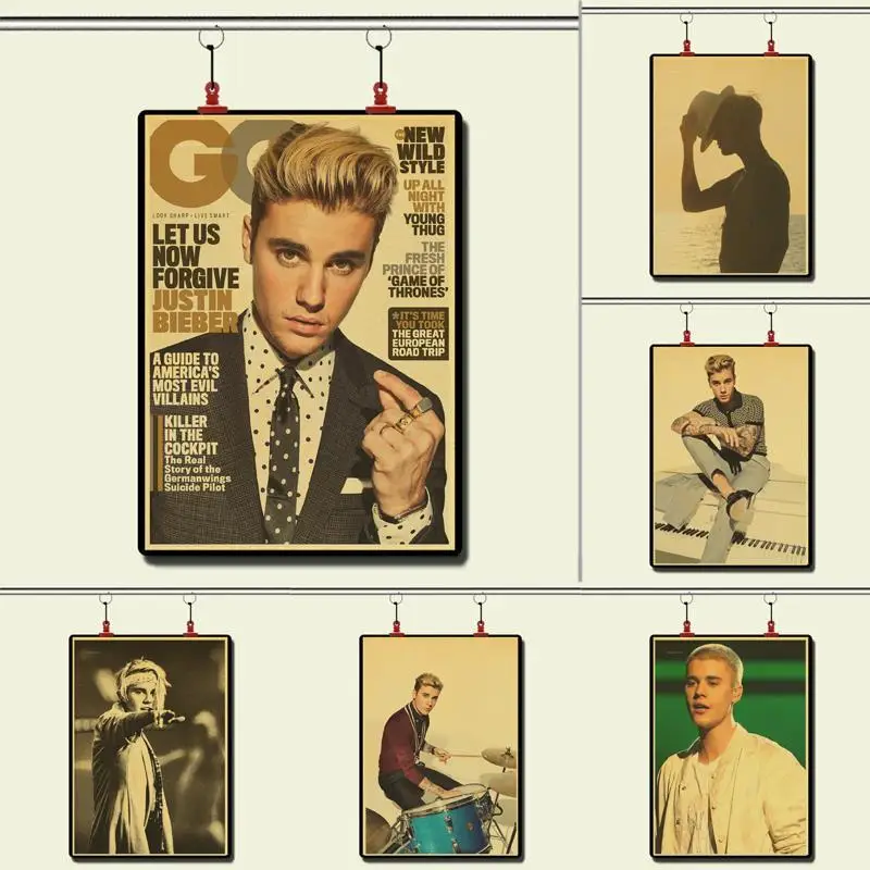 

New songs Friends Justin Bieber Vintage Paper Poster Wall Painting Home Decoration 42X30 CM 30X21 CM