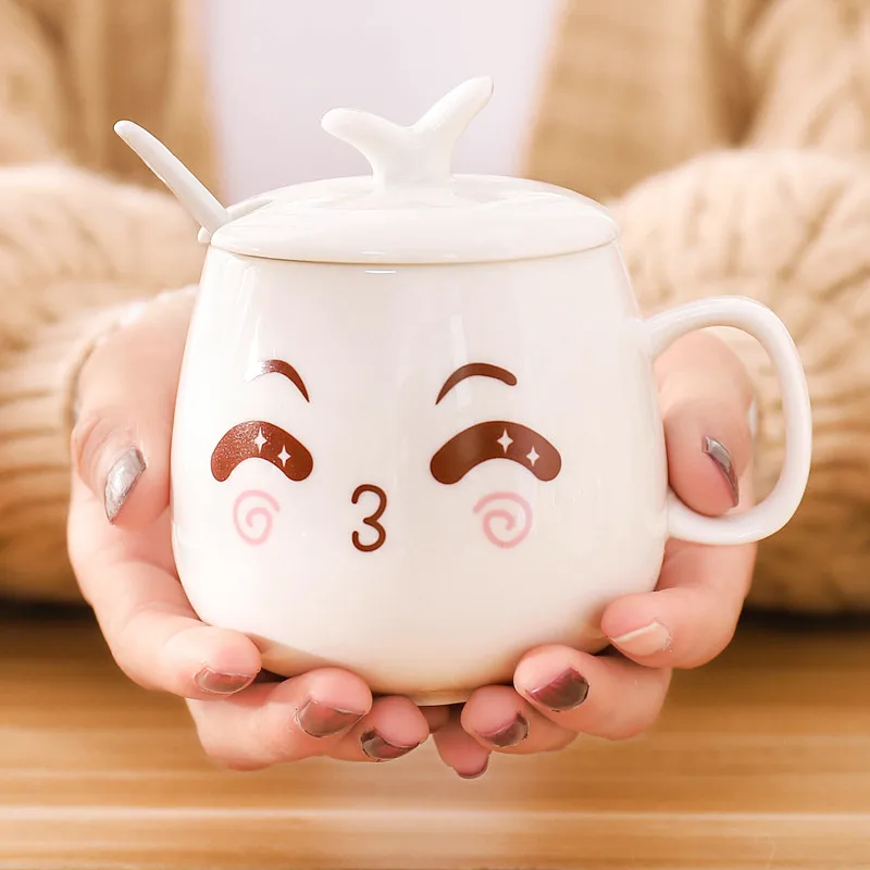 Керамическая Милая кофейная кружка креативный мультяшный подарок для пары