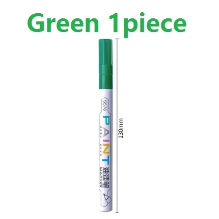 Green 1pc Цветная масляная краска, ручка, белый, черный, золотой, мобильная краска, не выцветает, граффити, ручная краска, ed, сделай сам, маркер для шин, ручка, подпись - Цвет: Green 1pc