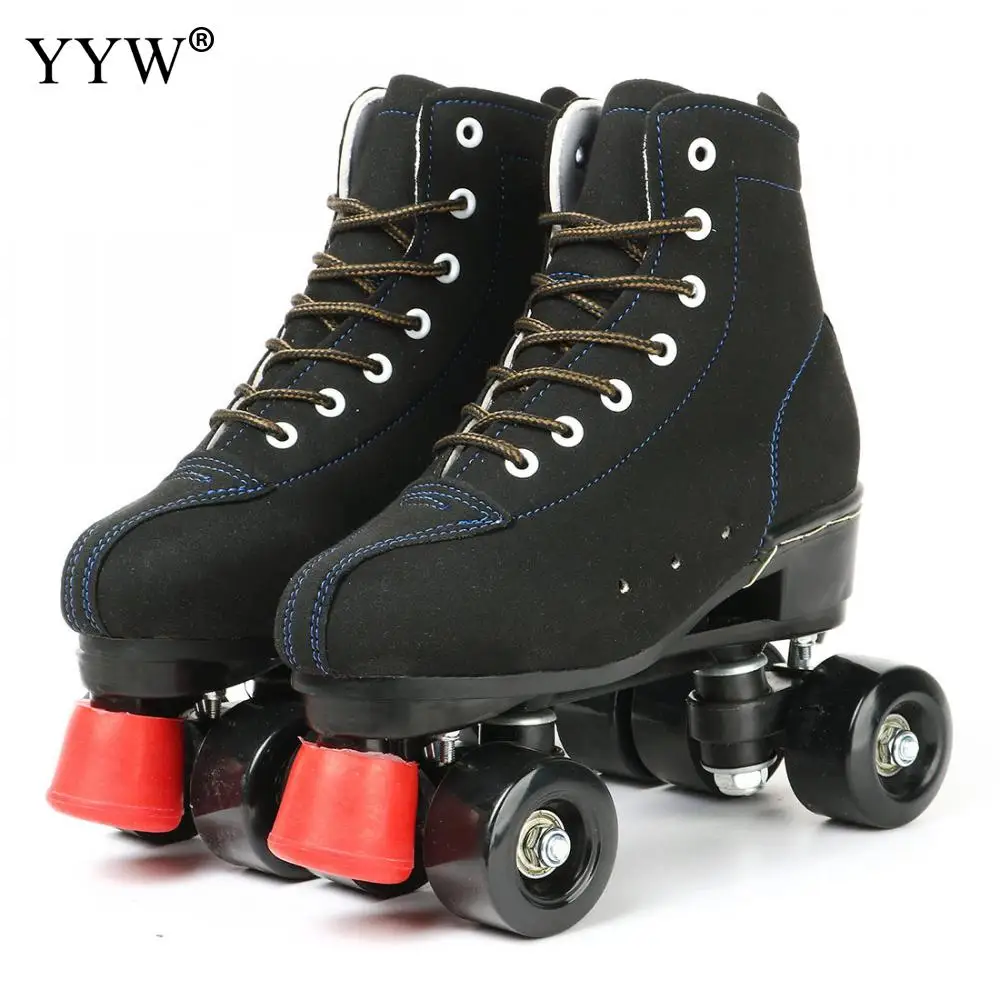 Роликовые коньки катание на плоской подошве для девочек Для женщин замшевые