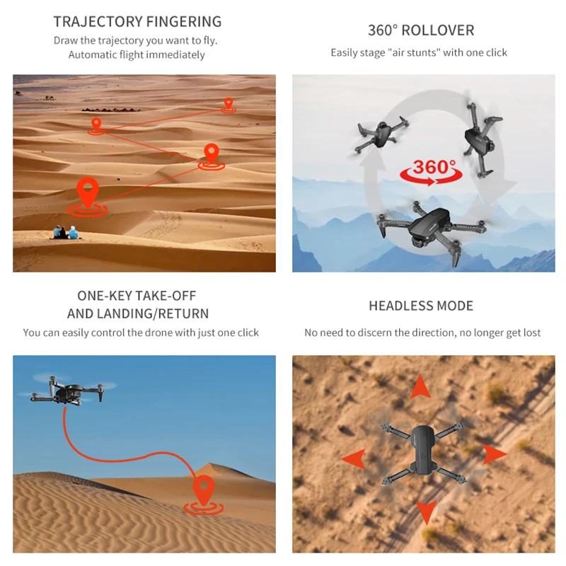 

2021 New GD93 Mini Drone Profesional 4K 1080P HD Double Camera GPS WiFi Fpv Drones Altitude Hold Black Foldable Quadcopter Toys
