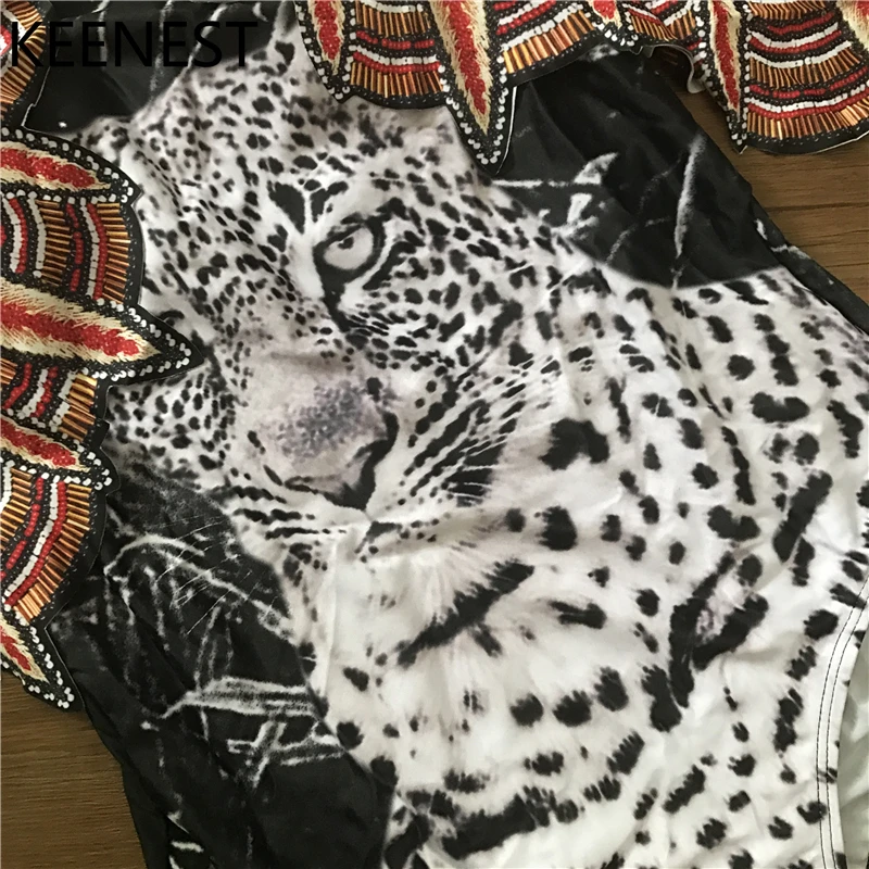 KEENEST/винтажный купальный костюм с принтом племени; купальный костюм с пуш-апом; женская одежда для плавания с оборками