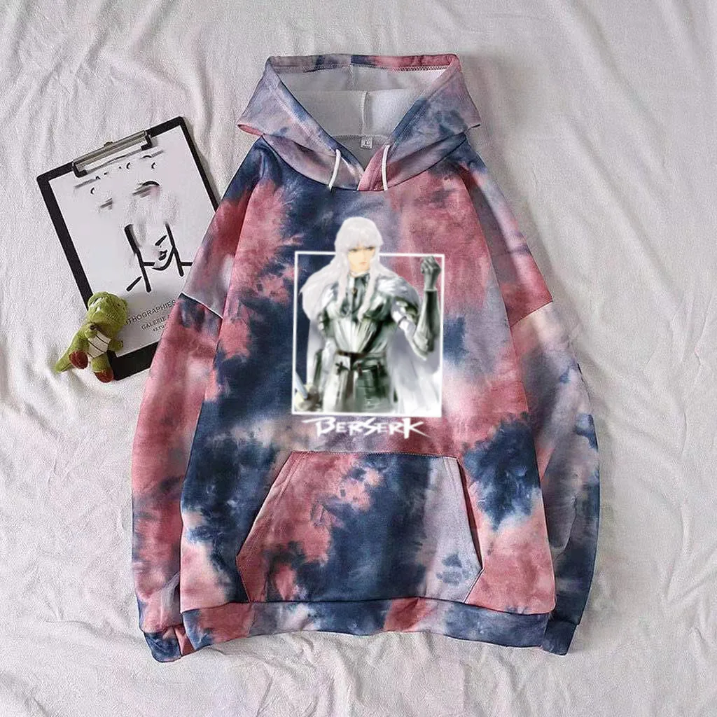 

Berserk Tie-dye Hoodie Pullovers Tops Long Sleeve Uniex Anime Cloth