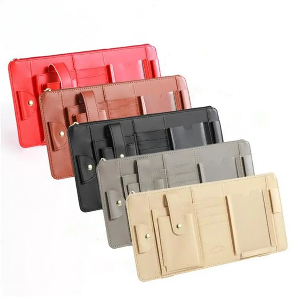 

Car Sun Visor Organizer Auto Sunshade Storage Bag Sunglasses Holder Car Styling Stowing Tidying for Cigarette Cards Tickets Keys