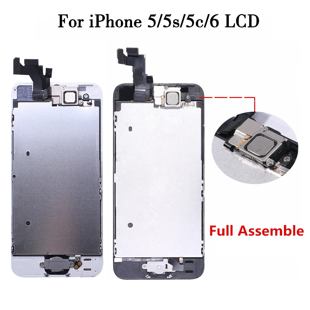 Для iPhone 6 Полный ЖК дисплей в сборе для 5 5S SE 5C сенсорный экран + Кнопка возврата