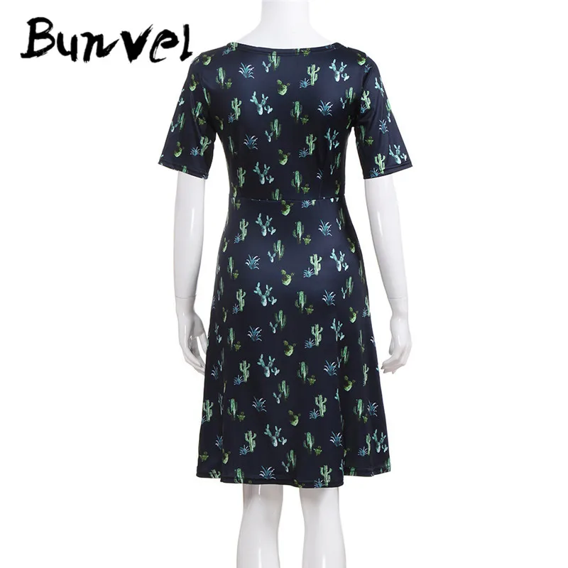 Платье для мамы и дочки bunvel с принтом кактуса одежда меня детские платья Пляжное