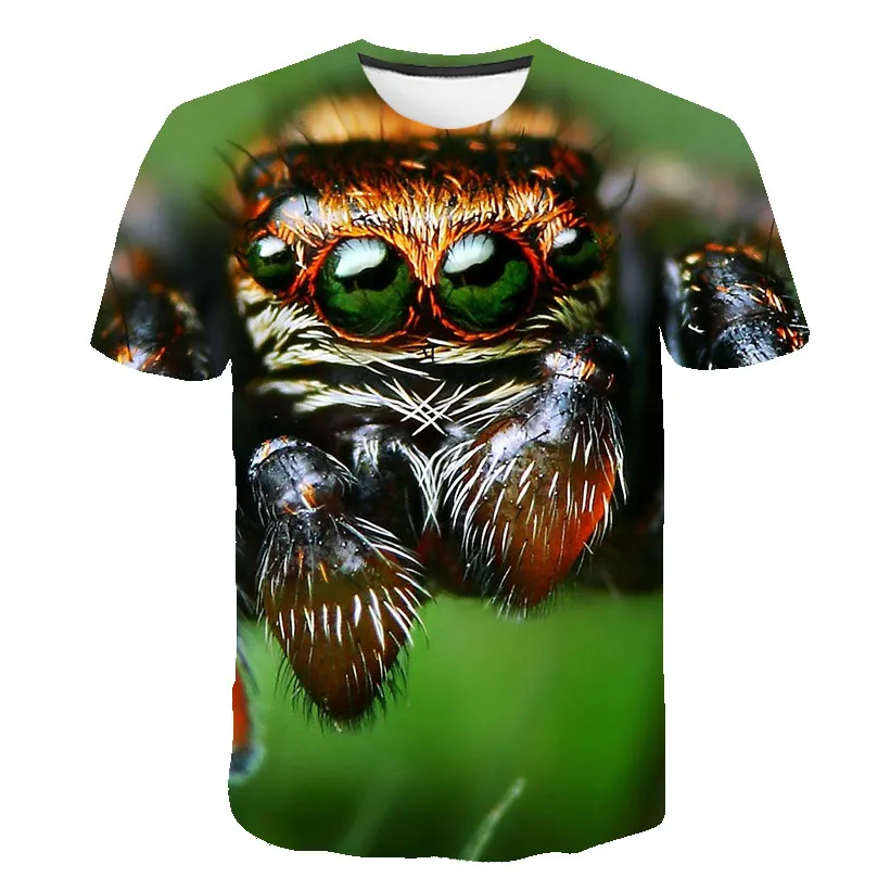 

T-shirts with short sleeves Spider costume Indie kid clothes harajuku Children's boy clothing blouses Summer wear Men t-shirt