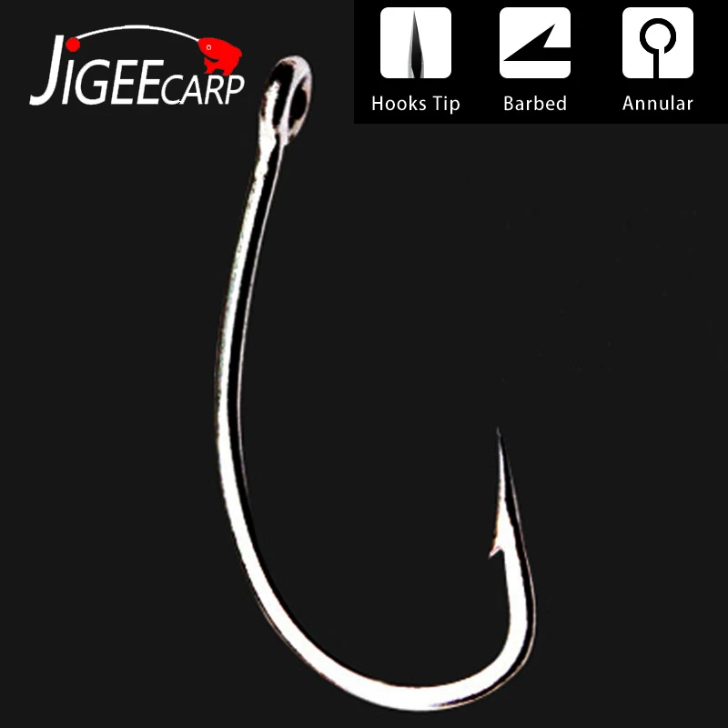 JIGEECARP 1000 шт. рыболовные крючки для ловли карпа с глазом снаряжения 6 #8 #10 # микро