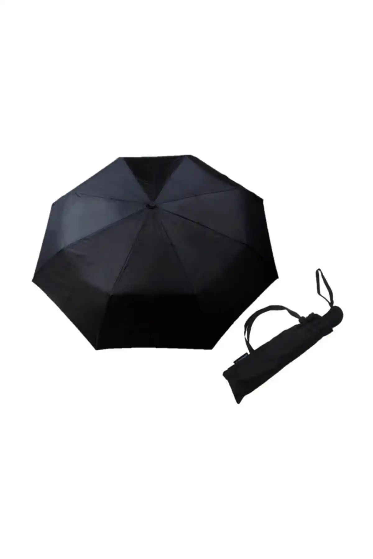 

Umbrella Black Automatic In The wind crack