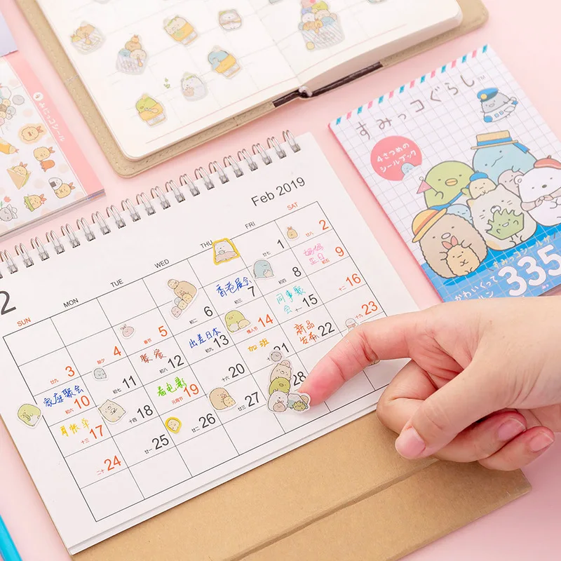 16 упак./лот синий желтый Sumikko Gurashi декоративная книга для скрапбукинга ярлык