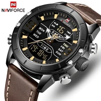 naviforce new dual display watch for men fashion brand quartz man watches military sport waterproof male clock relogio masculino