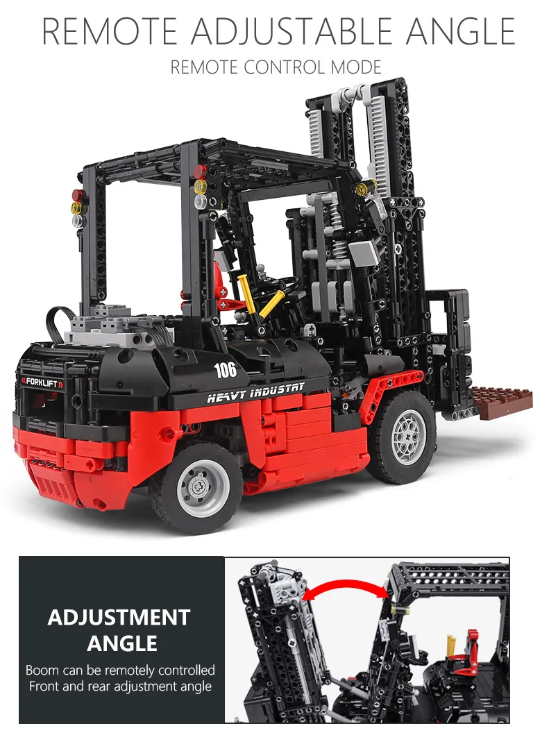 Technic Series Motor Power RC APP Forklift Mk II Car Model Building Kits Blocks Bricks Compatible With MOC 3681