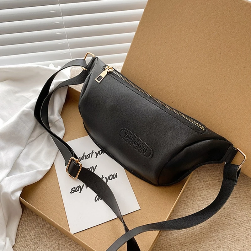 

J60D Women Waist Bag Fanny Pack PU leather Lady Chest Bags Multifunction Travel Pouch