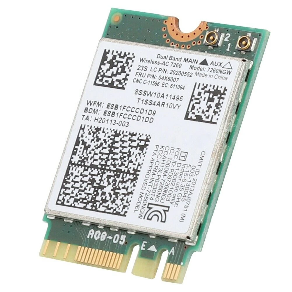 Сетевая карта 2 4g/5g NGFF/M2 802.11ac 867 Мбит/с для Intel 7260 n AC Lenovo Thinkpad Dual Band Wireless Bluetooth 4