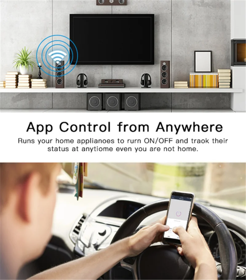 Беспроводной мини-таймер умный выключатель с Wi-Fi совместим Tuya Alexa Google Home |