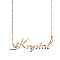 krystal name necklace custom name necklace for women girls best friends birthday wedding christmas mother days gift