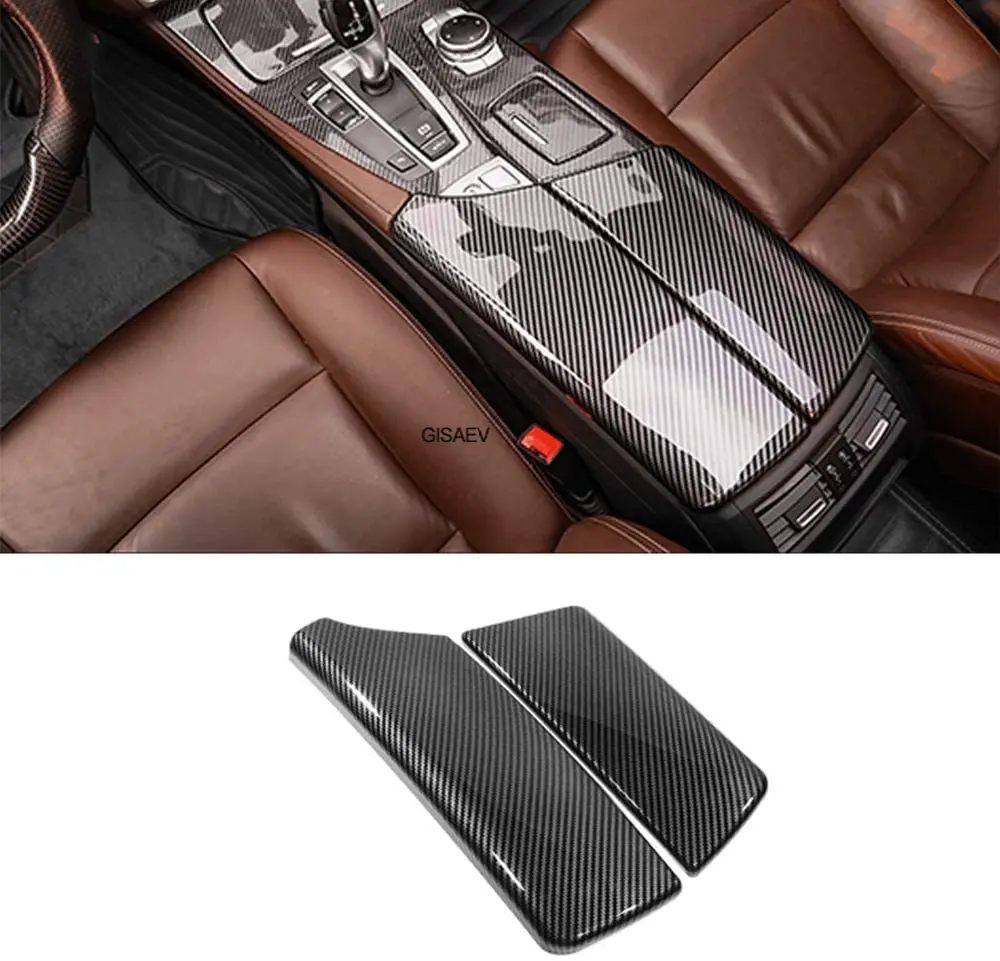 

For 2011-2016 BMW 5 series F10 ABS carbon fiber style car interior center armrest box cover console box storage box decoration