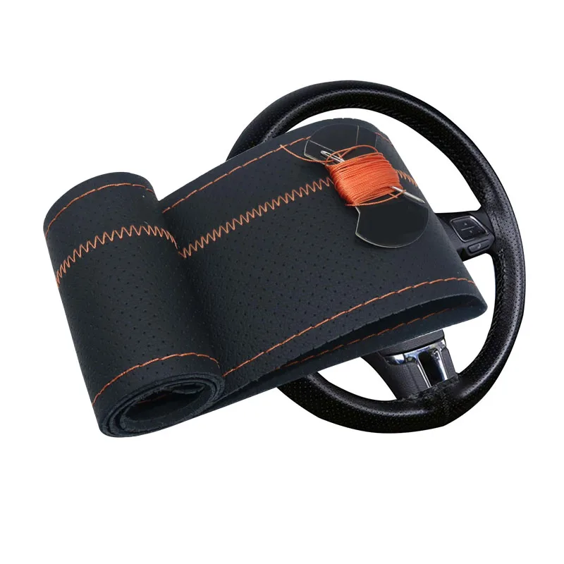 1 шт. Оплетка на руль чехол рулевого колеса автомобиля сшитая вручную